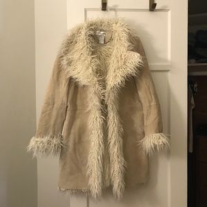 Vintage Penny Lane 70's suede and shag jacket